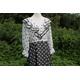 Vintage 70S Ruffle Neck Maxi Dress, Black/ White Monochrome, Size 10, Kathe Wettley Modell Evening/ Party/ Prom Dress