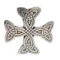 Celtic Endless Knot Cross Small Pewter Pin Badge - Hand Made in Cornwall