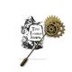 Bronze Steampunk Lapel Pin, Clockwork Brooch, Cog & Gears Tie Watch Parts Jewelry Steam Punk Wedding Brass, Edwardian Victorian