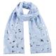 Silver Foil Swallow Bird Print Scarves Scarf Wrap Shawl For Women Ladies Girls