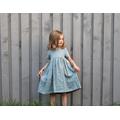 Linen Girls Dresses -Linen Polka Dot Girl Dress - Handmade By Offon Clothing