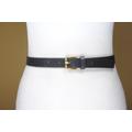 Black & Gold Patent Belt For Women