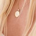 Personalised Gold Oval Initial Necklace