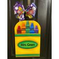 Crayon Door Hanger Back To School Teacher Gift Classroom Welcome Wreath Box Of Crayons