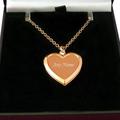 Rose Gold Locket Necklace. Any Name Engraved On The Hinged Heart For Women Or Girls