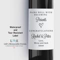 Pairs Well With Becoming Parents , Wine Gift Idea For The New Parents, Personalized Waterproof Tear Resistant Labels, Bulk Order Pricing