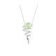 Peridot Necklace For Women-Pendant Peridot-August Birthstone Necklace-Silver Chain Necklace-Modern Drop Necklace-Minimalist Contemporary