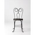 Vintage Ice Cream Parlor Chair, Black Iron Cafe Metal Bistro Chair
