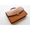 Leather Briefcase Men & Women Camel Brown , Satchel, Lawyers Bag, Classic , Business Briefcase, Italian Leather - 21213