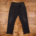 Vintage Levis 501 Jeans 32 X 30 Straight Leg Faded Black Denim Womens R30968
