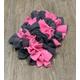 Pink & Grey Feast Fleece Enrichment Mat Snuffle For Dogs & Cats Canine Enrichment. Slow Feeder. Mental Stimulation Dogs Pigs