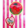 Tutti Frutti Cherry & Watermelon Iron On Patch, Fruit Food Themed Pink Red Letterbox Gift, Valentines Gift