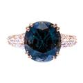 4.8 Ct Natural Steel Blue Spinel & Diamond 18K Ring