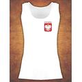 Polska Poland World Cup 2022 Football Kibic Vest Tank Top Female Womens White