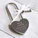 Personalised Love Lock, Engraved Heart Padlock, Engagement Paris Gold Lock