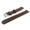 Genuine Leather Watch Strap Brown Band With Silver Buckle, 12mm - 18mm Fitting Replacement Wristwatch Ladies Womens Straps