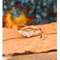 Vintage Stacking Band, Art Deco Promise Anniversary Ring, 14K Rose Gold Engagement Moissanite Wedding Antique Birthday Jewelry