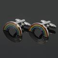 Multi Color Rainbow Design Cufflinks Best Birthday Father's Day Gift Wedding For Him