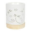 Ceramic Butterfly Wax Melt Burner - Lotus White Burner Essential Oil Comes With Handmade Wax Melts