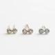 14K Gold, White Rose Gold Diamond Floating Studs Earrings, 2mm Tiny Studs, Dainty Everyday Minimalistic Earring