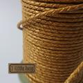 Leather Cord 3mm Gold Braided Genuine Round Jewellery Bracelet Thong Vintage