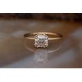 Gold Solitaire Ring-Solitaire Diamond Ring-Solitaire 6 Prong-Solitaire Ring 0.50 Ct-Radiant Ring-Radiant Cut Solitaire