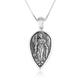 Silver Orthodox Pendant, Russian Angel 925 Sterling Chains, Engraved Israel Jewelry Gift