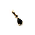 9Ct Gold Sapphire Teardrop Necklace Pendant No Chain Gift Boxed