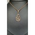 18Carat Rose Gold Diamond Fancy Pendant With Chain Necklace 0.23 Carats H/Si
