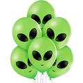 6 Outer Space Alien Balloons, Birthday Balloons, Party Balloons Bal9917