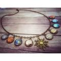 Necklace The Solar Syste/ Planets Chain Necklace/Vintage Retro Dainty Necklace/Gifts For Her/Sister Gift Mum/Handmade Astrology