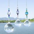 Clear Crystal Prism Ball Rainbow Suncatcher, Wind Chimes Outdoor Hanging Ornament, Spring Garden Decor