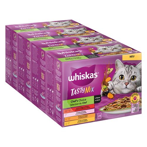 96x 85g Multipack Whiskas Tasty mix Portionsbeutel Chef's Choice in Sauce Katzenfutter nass