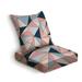 Outdoor Deep Seat Cushion Set pastel triangle geometrical of stylized Back Seat Lounge Chair Conversation Cushion for Patio Furniture Replacement Seating Cushion