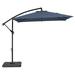 Serwall 8 x 8 ft Square Hanging Offset Umbrella for Garden 100 lbs Base Included Navy