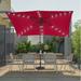 CHYVARY 10 x 6.5ft LED Outdoor Patio Rectangular Table Umbrellas for Deck Poolside and Garden Red