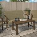 COSCO Outdoor Living SmartWick Patio Furniture Set Loveseat and Coffee Table Warm Gray