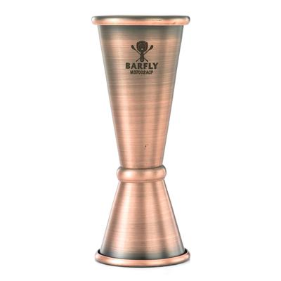 Barfly M37002ACP Double Japanese Style Jigger - 25 ml & 50 ml, Antique Copper