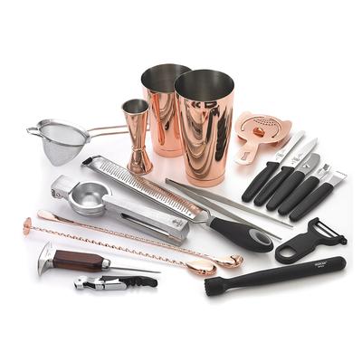 Barfly M37102CP Deluxe 18-Piece Cocktail Mixing Set - Copper, Antique Copper, Pink