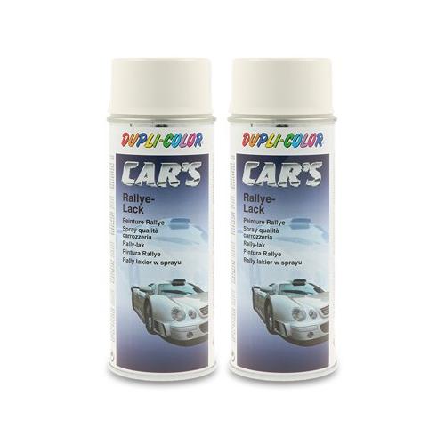 Dupli Color 2x 400 ml CAR'S Rallye-Lack Spraydose weiß seidenmatt 652233