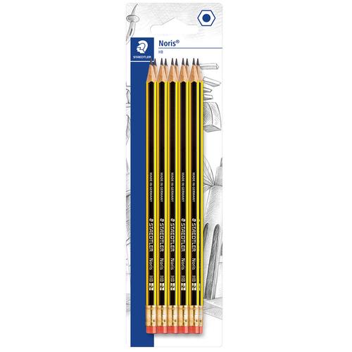 Bleistift NORIS HB mit Radiergummi 10er Set