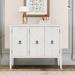 Accent Storage Cabinet Wooden Cabinet with Adjustable Shelf & 3 Doors, Console Tables for Entryway, Living Room, Bedroom