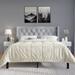 House of Hampton® Classic Upholstered Bed w/ 2 Nightstands In Velvet Metal in Gray | 50 H x 65.94 W x 85.23 D in | Wayfair