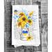 East Urban Home Ukraine Yellow Sunflower Farmhouse Flour Sack Tea Towel Flour Sack, Cotton in Gray/Pink | 27 H x 27 W in | Wayfair