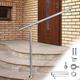 Rampe d'escalier en Acier affiné Rambarde Main Courante Balustrade Escalier Pied de support 100cm
