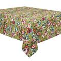 Nappe grand format en coton imprimé fleuri dore 140x235