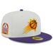 "Men's New Era Cream/Purple Phoenix Suns Retro City Conference Side Patch 59FIFTY Fitted Hat"