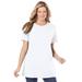 Plus Size Women's Perfect Crewneck Tunic by Woman Within in White (Size M)