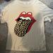 Free People Tops | Free People Day Dreamer Rolling Stones Tee Shirt | Color: Cream | Size: S