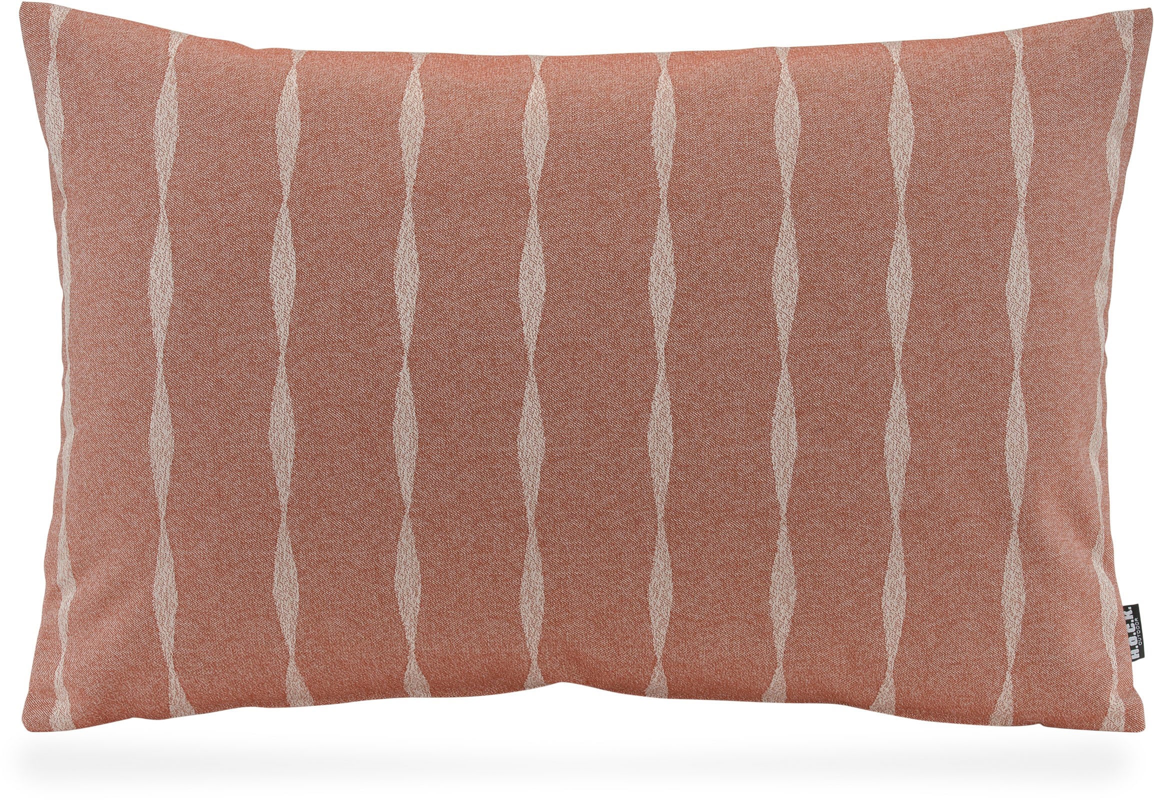 Dekokissen H.O.C.K. "Loana" Gr. 1, rot (rostrot, terrakotta, gemustert), B:60cm H:10cm L:40cm, Polyacryl, Dekokissen_Sitzkissen_Kissenhüllen, Kissenhülle mit Füllung, 1 Stück